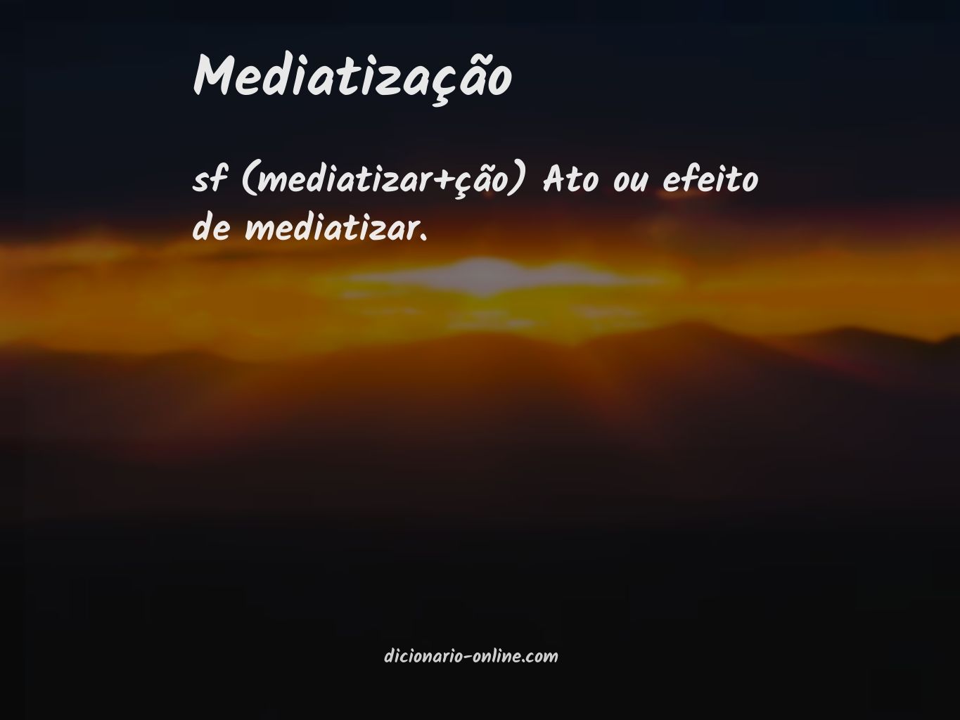 Significado de mediatização