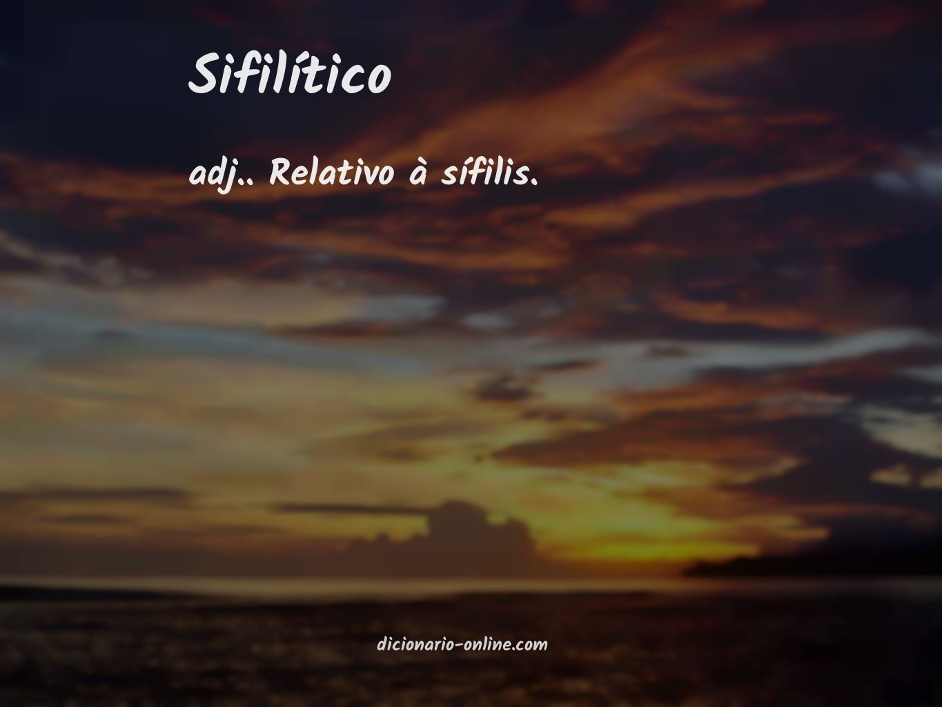 Significado de sifilítico