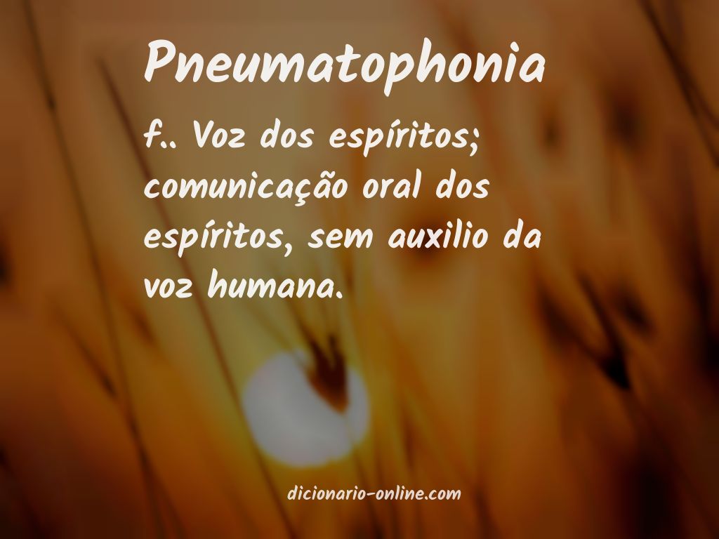 Significado de pneumatophonia