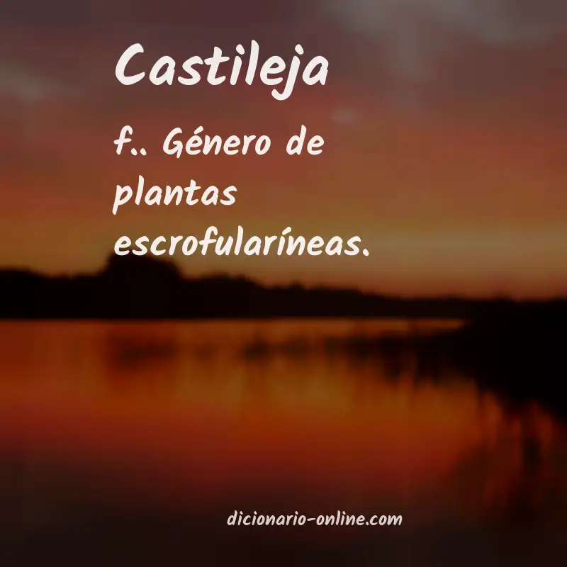 Significado de castileja