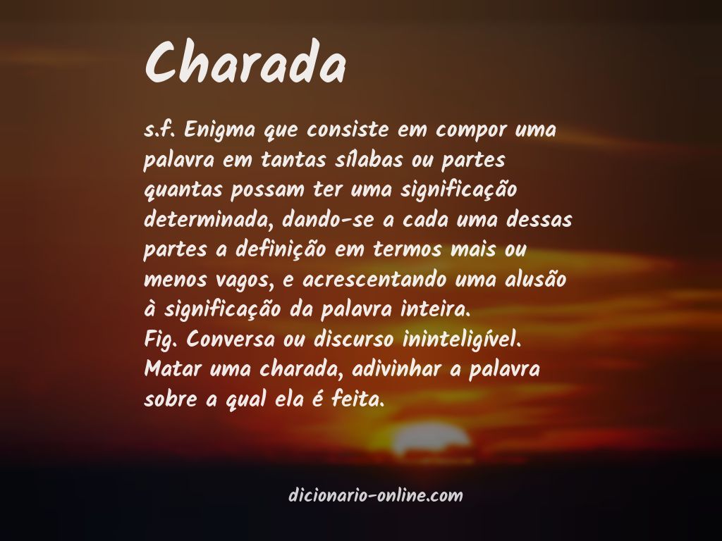 Significado de charada