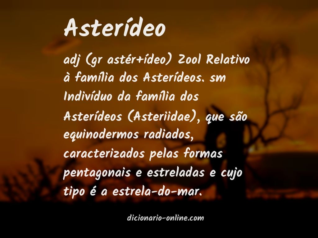 Significado de asterídeo