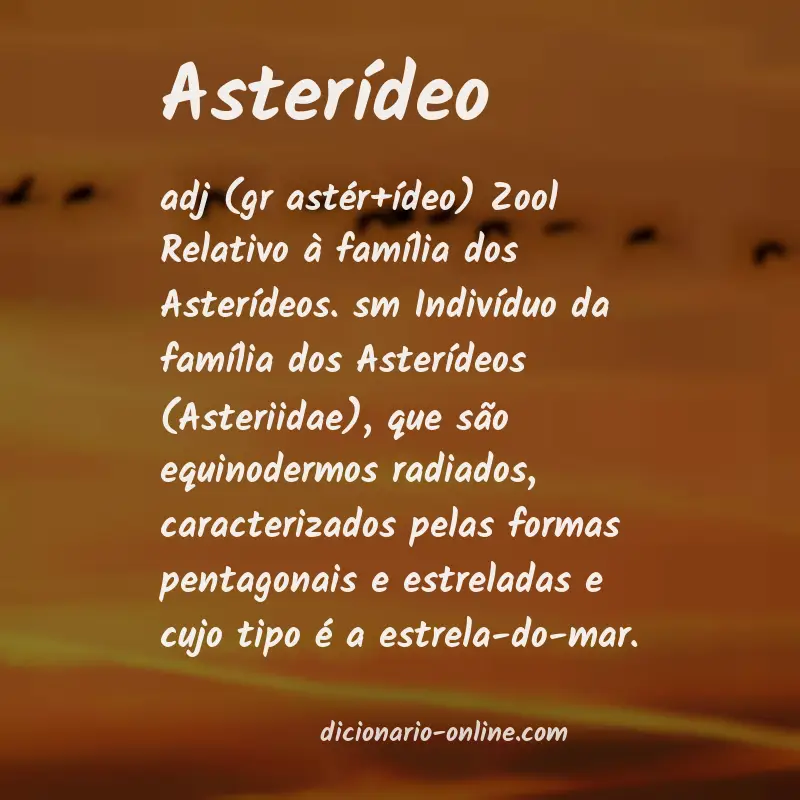 Significado de asterídeo