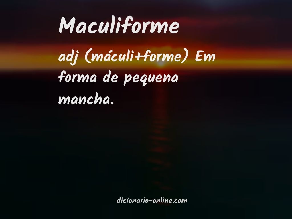 Significado de maculiforme