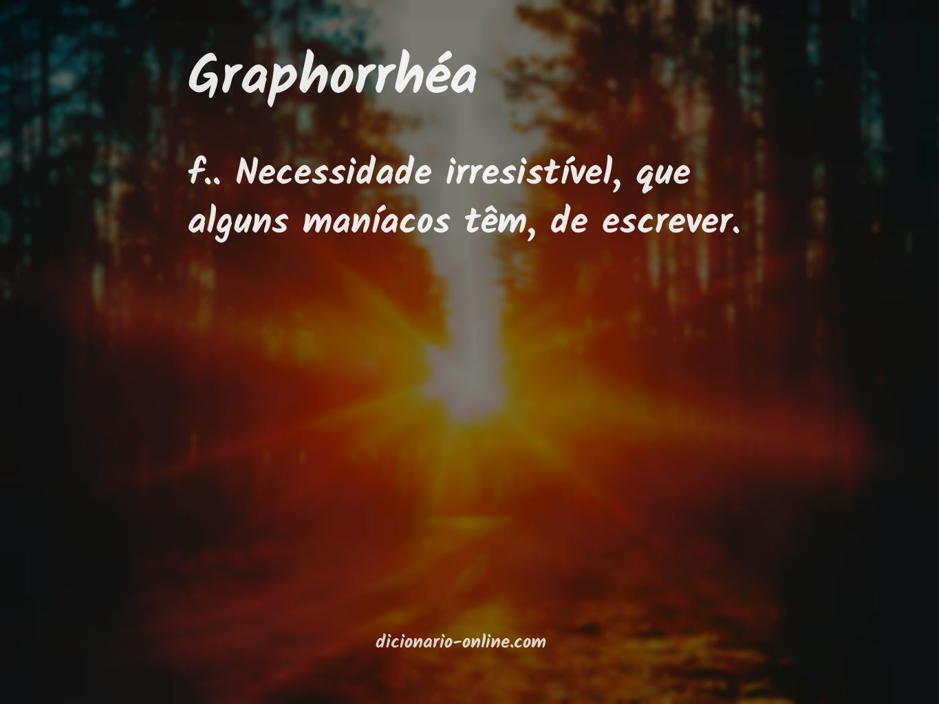 Significado de graphorrhéa