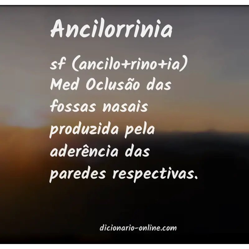 Significado de ancilorrinia