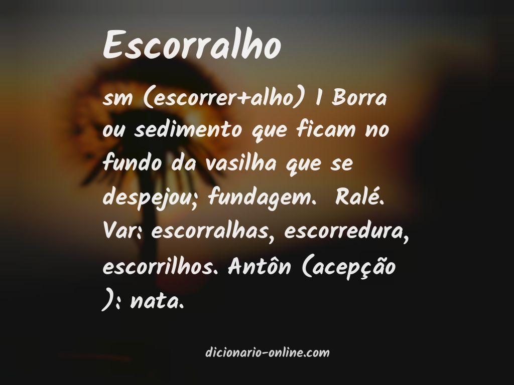 Significado de escorralho