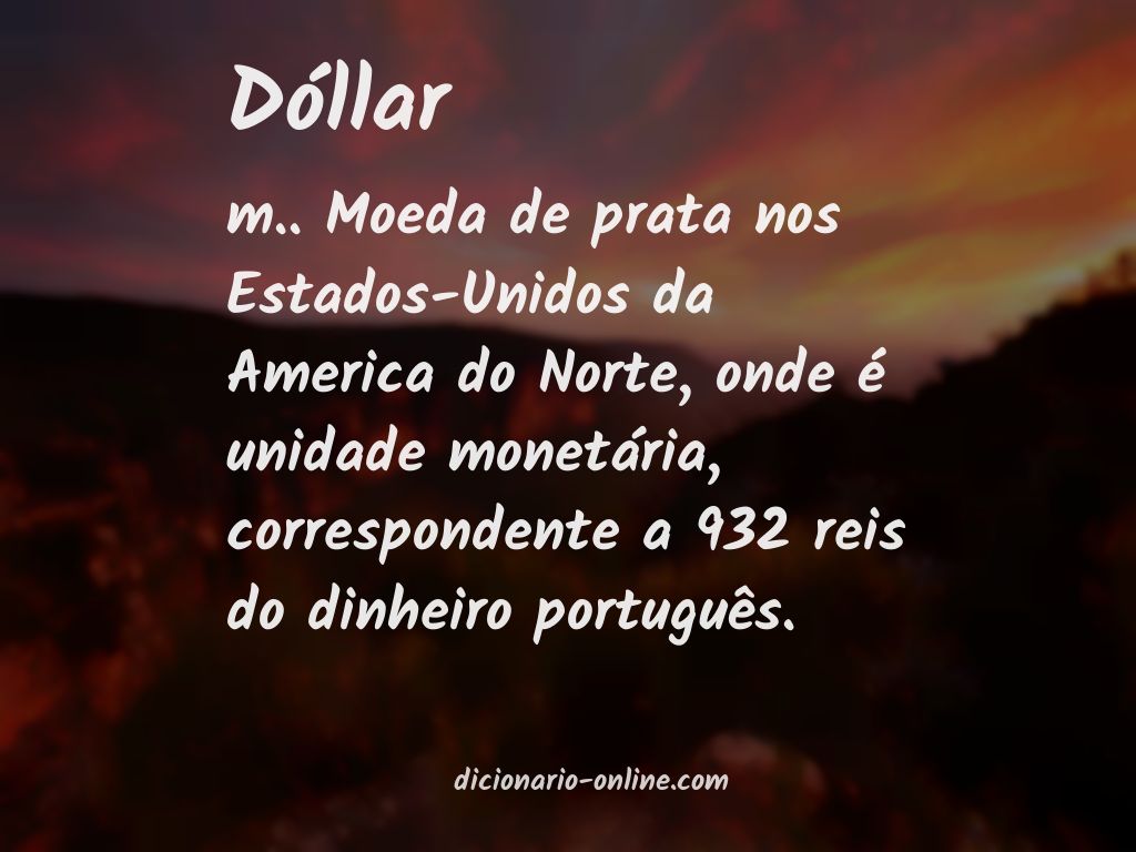 Significado de dóllar