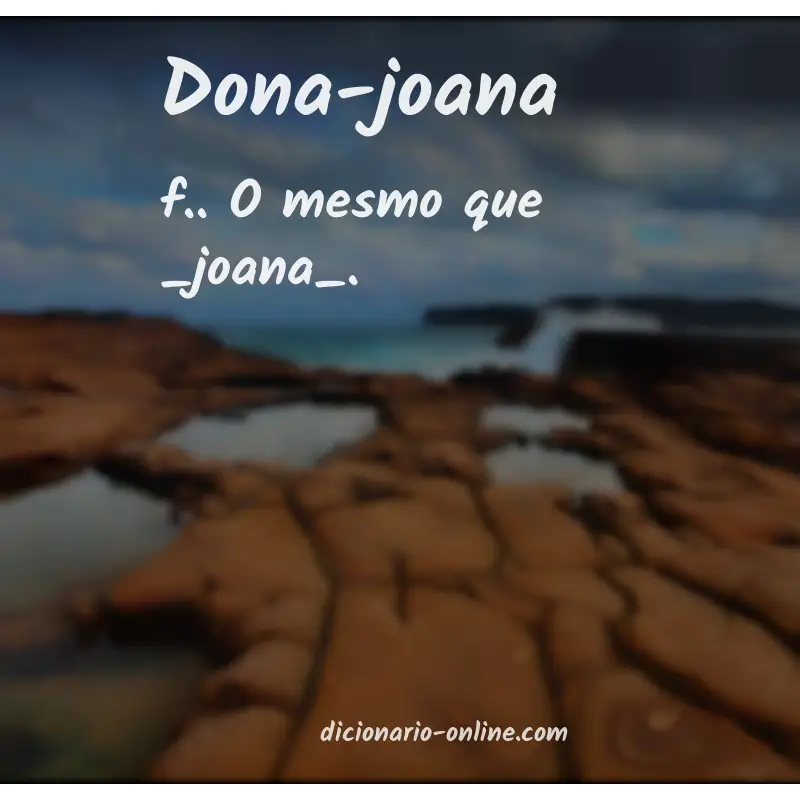 Significado de dona-joana