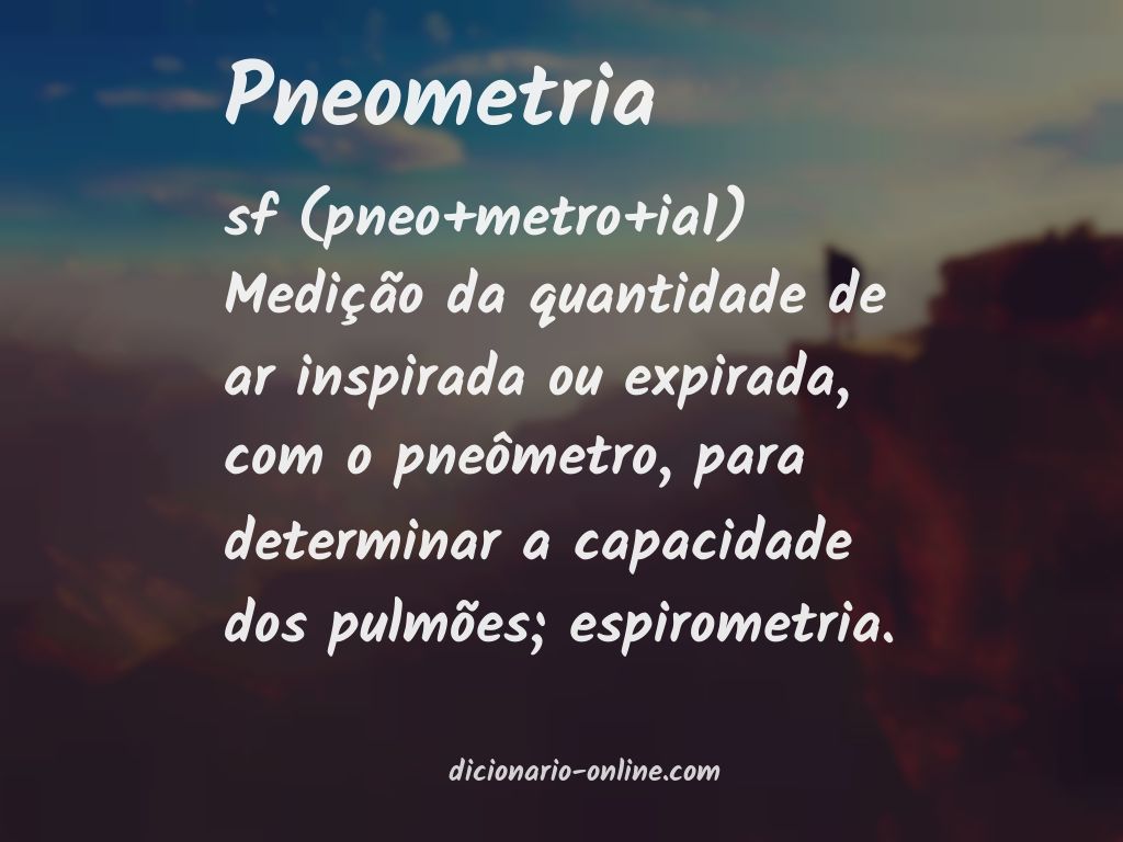 Significado de pneometria