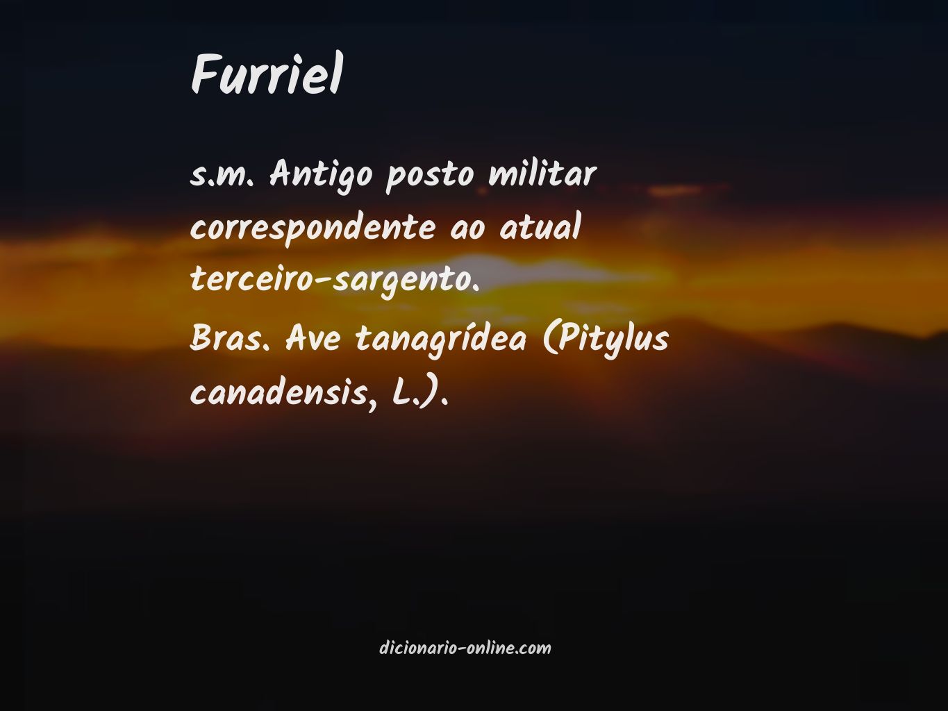 Significado de furriel