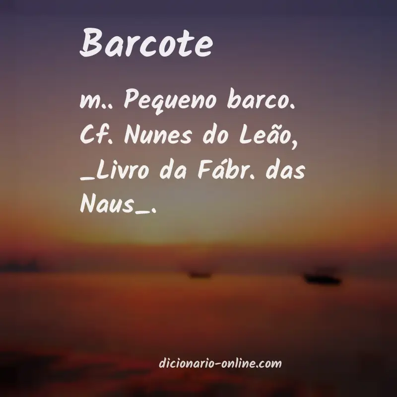Significado de barcote
