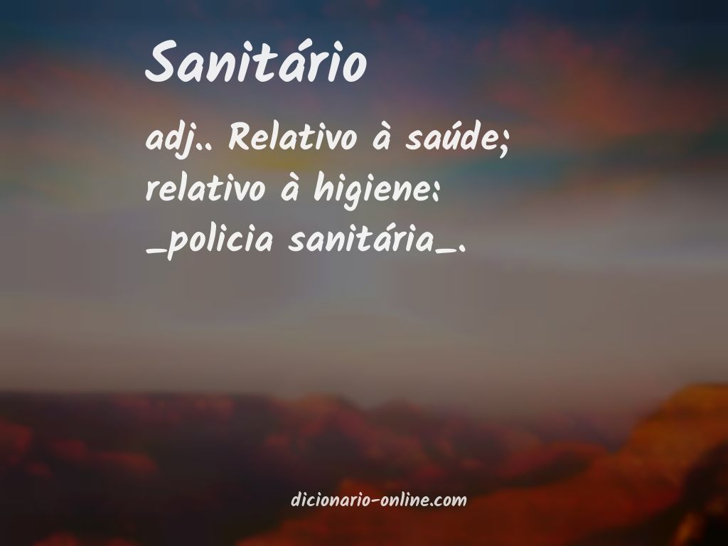 Significado de sanitário