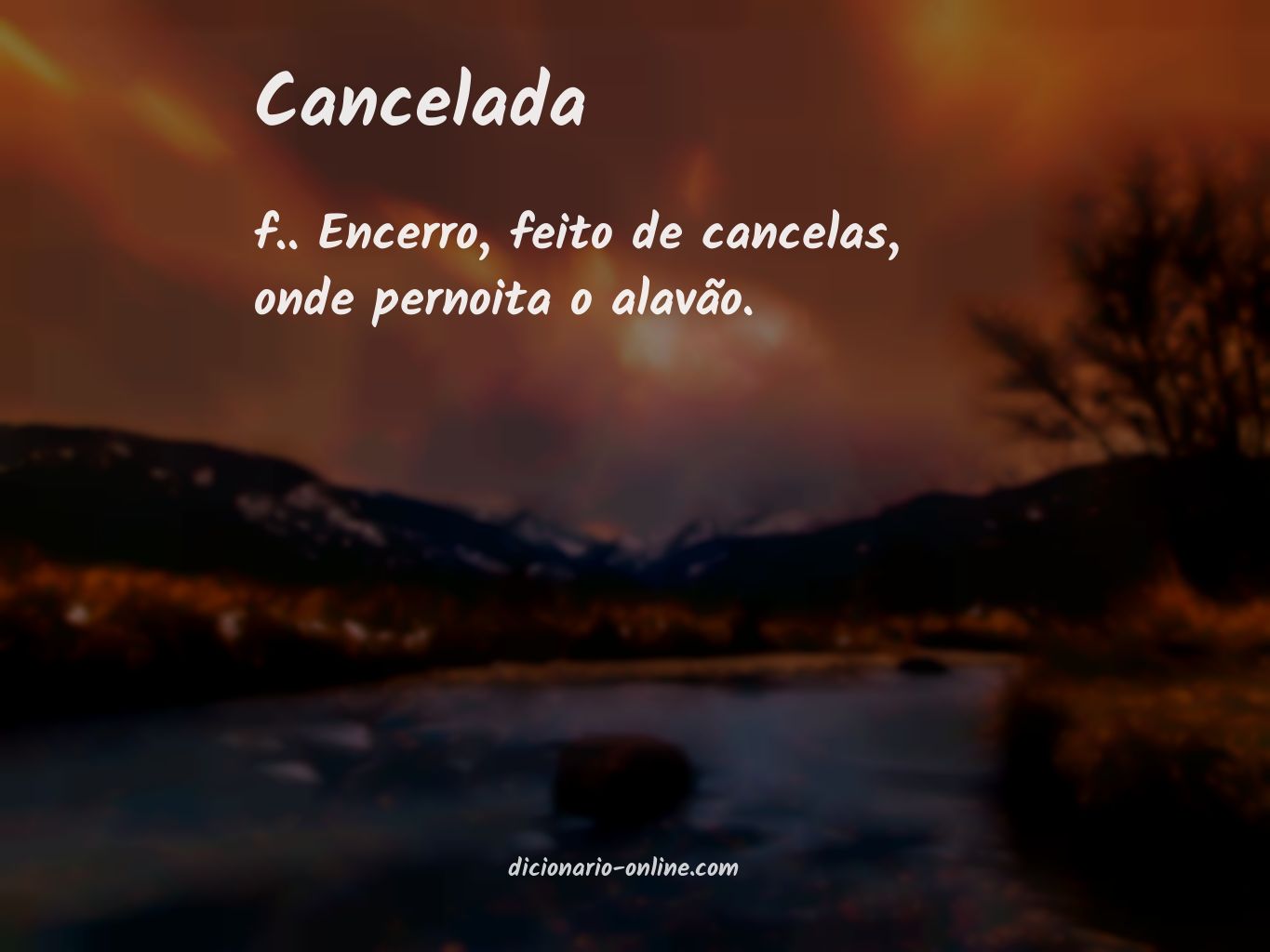 Significado de cancelada