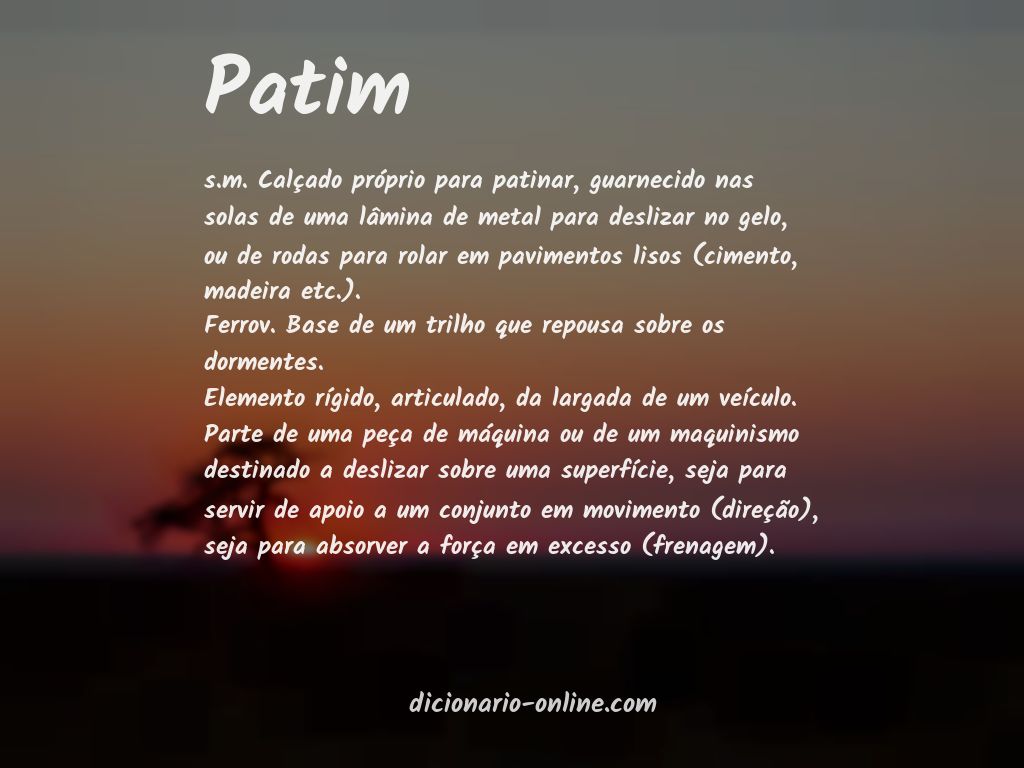 Significado de patim