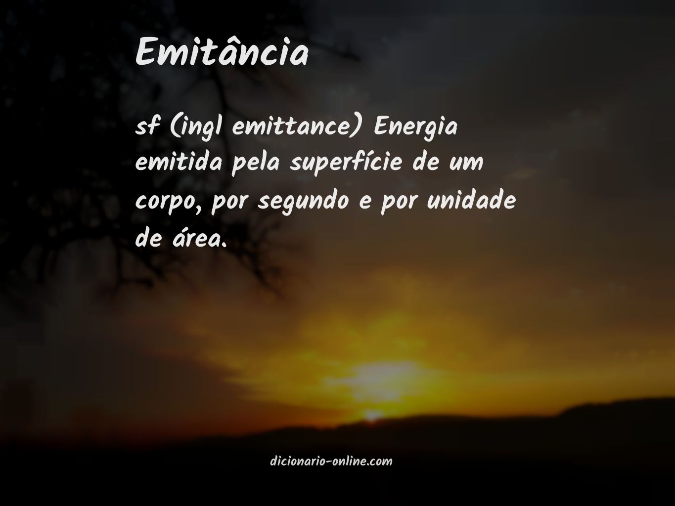 Significado de emitância