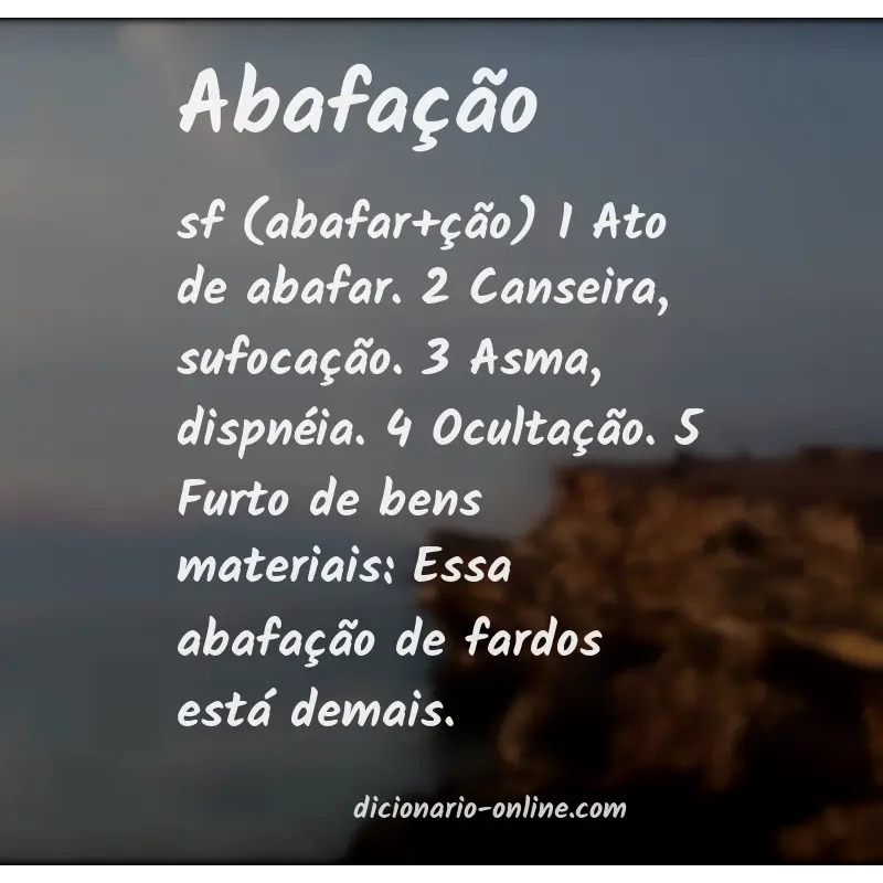 Significado de abafação