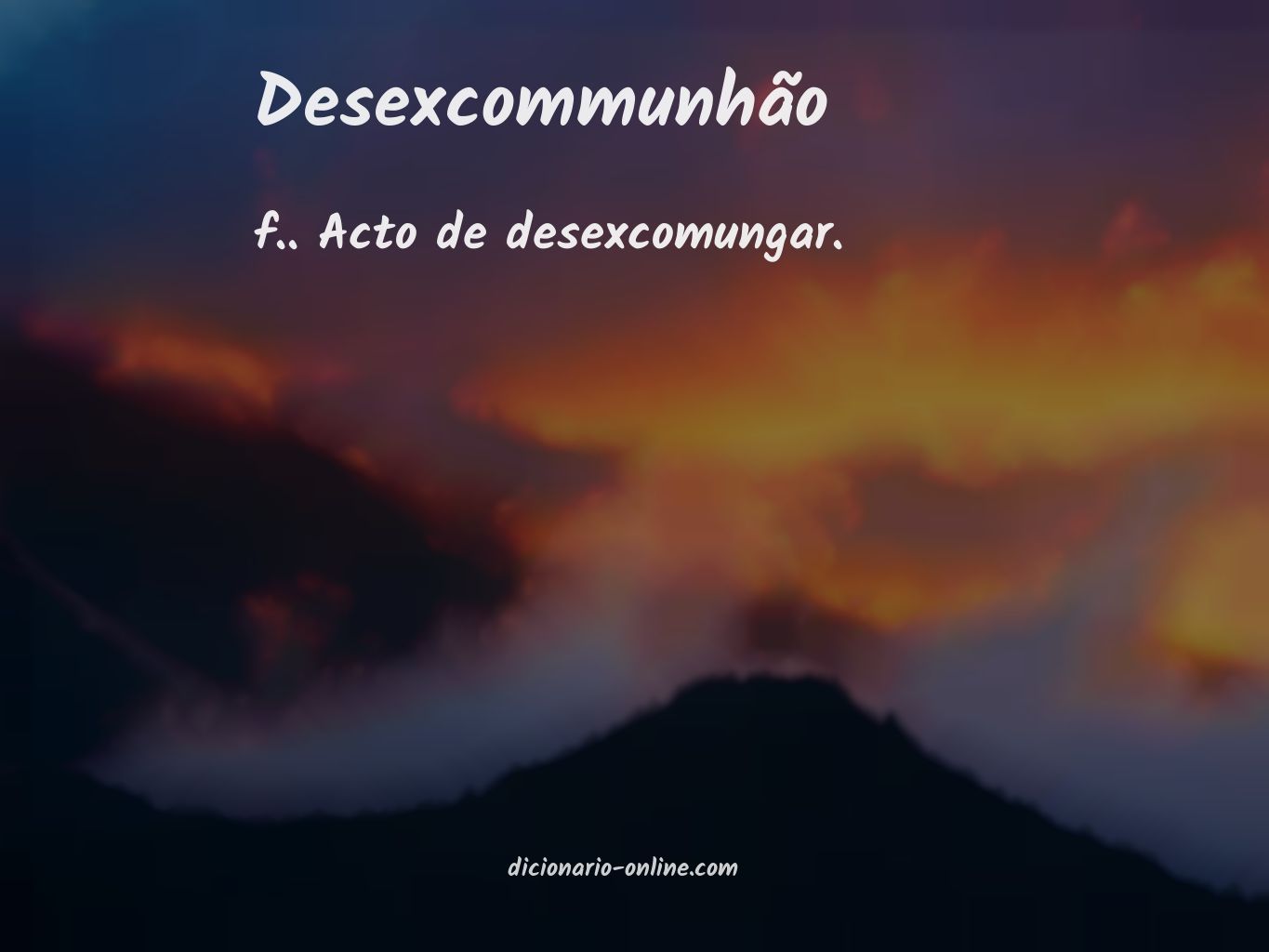 Significado de desexcommunhão