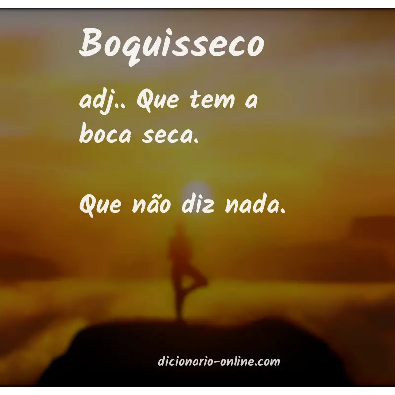 Significado de boquisseco
