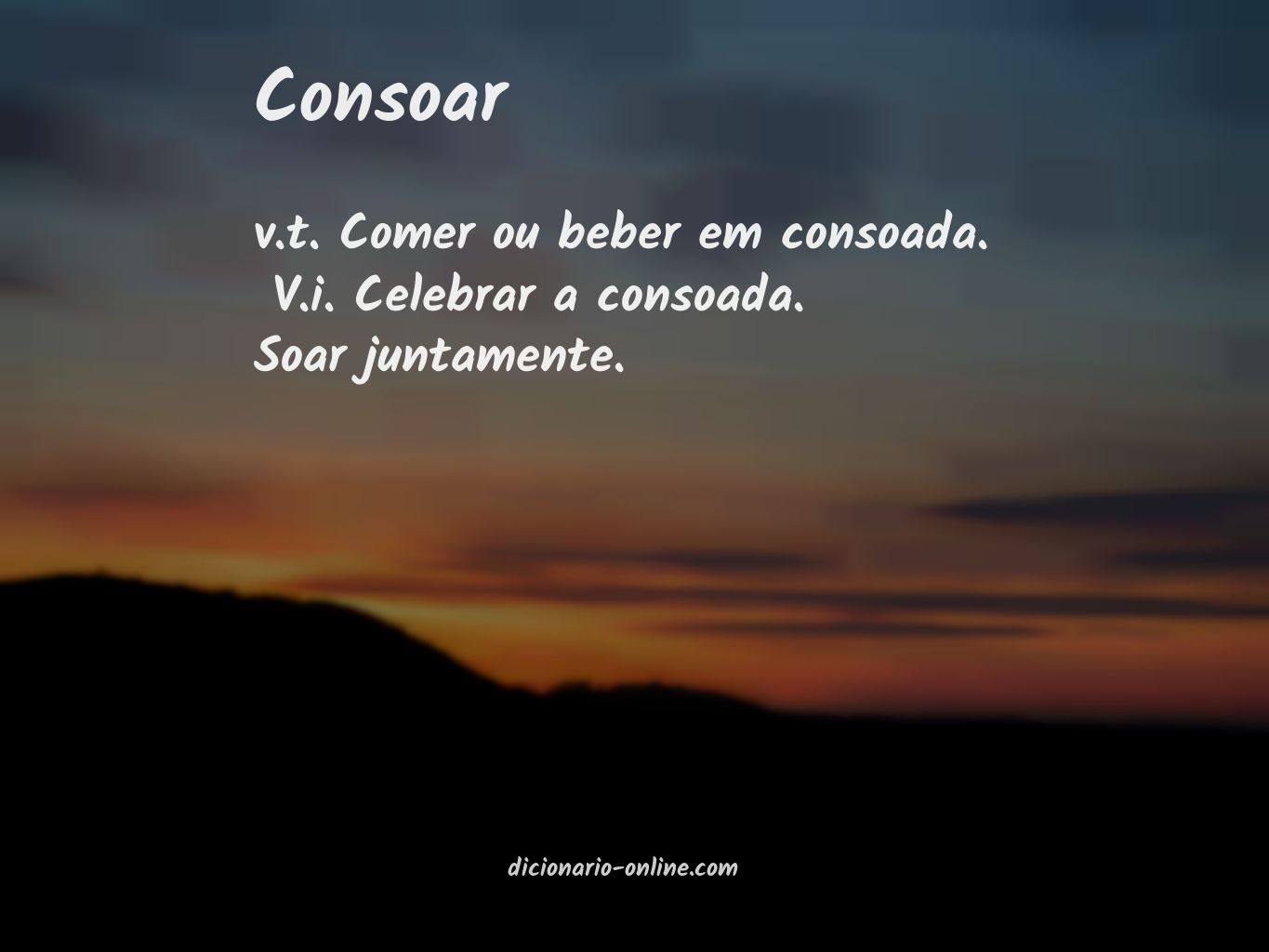 Significado de consoar