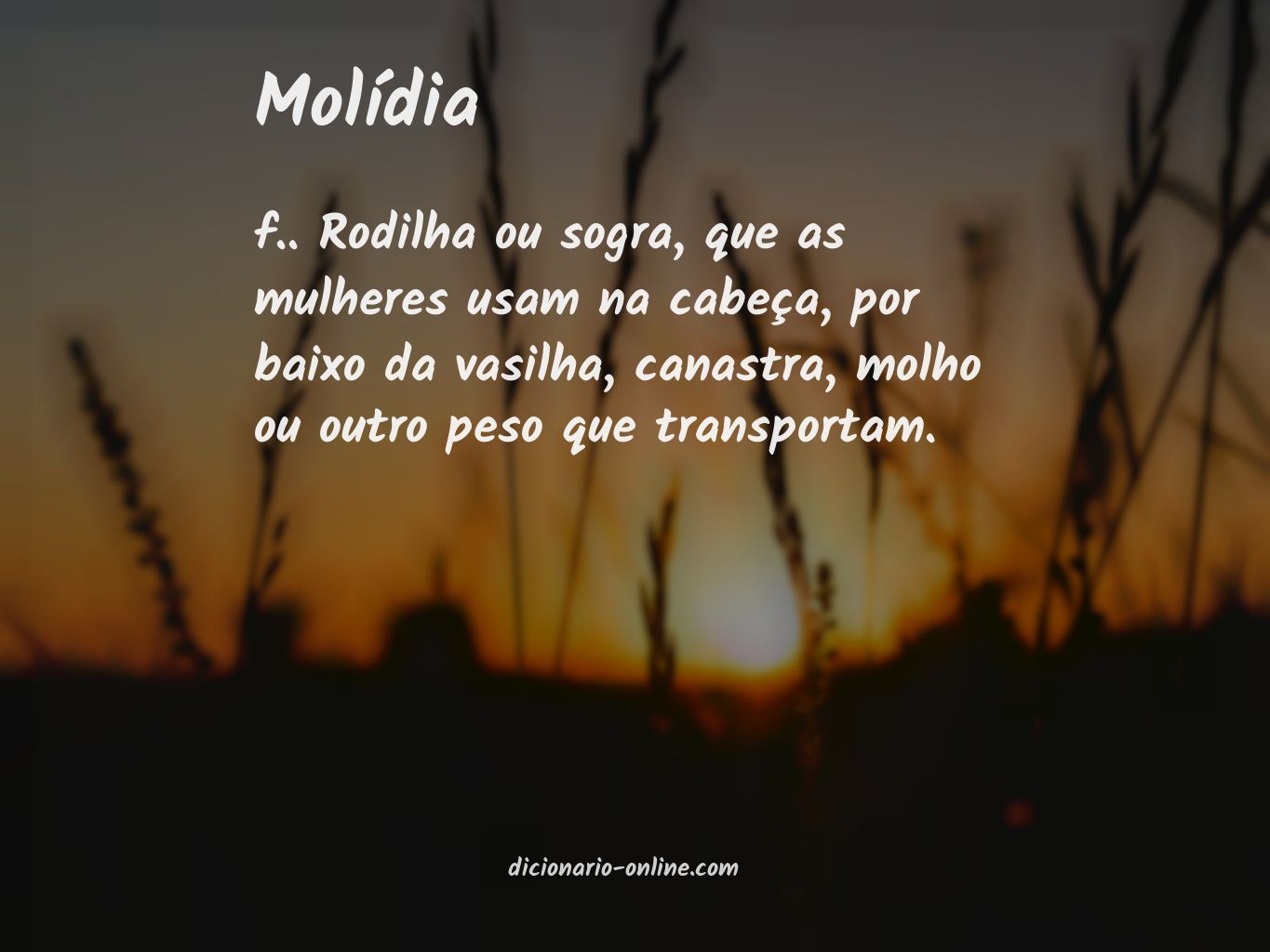 Significado de molídia