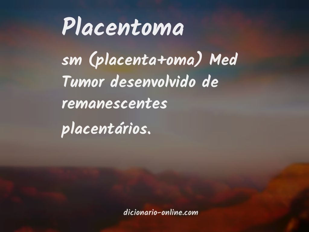 Significado de placentoma