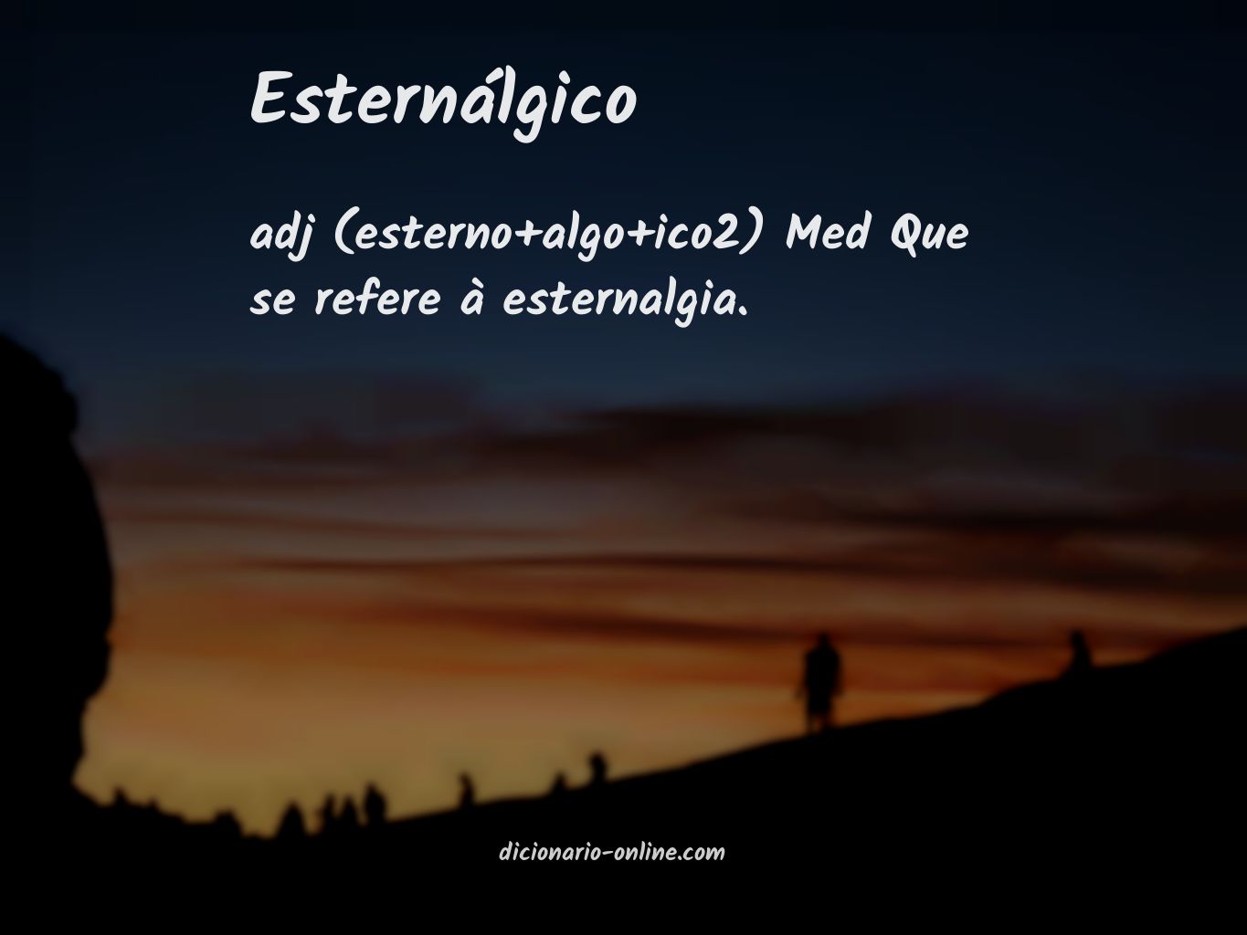 Significado de esternálgico