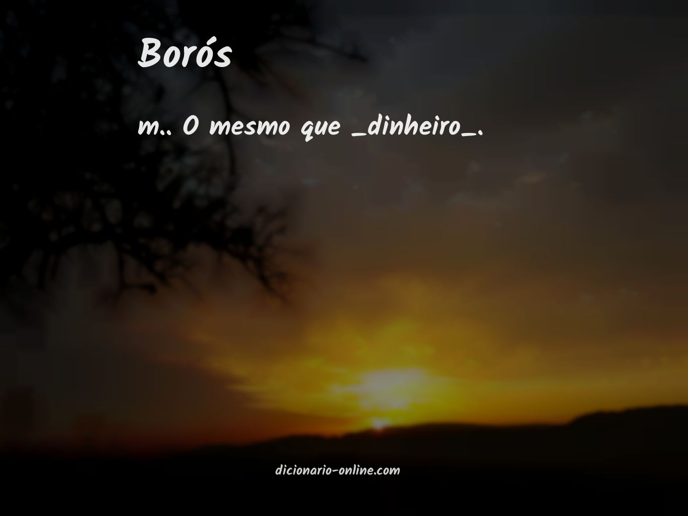 Significado de borós