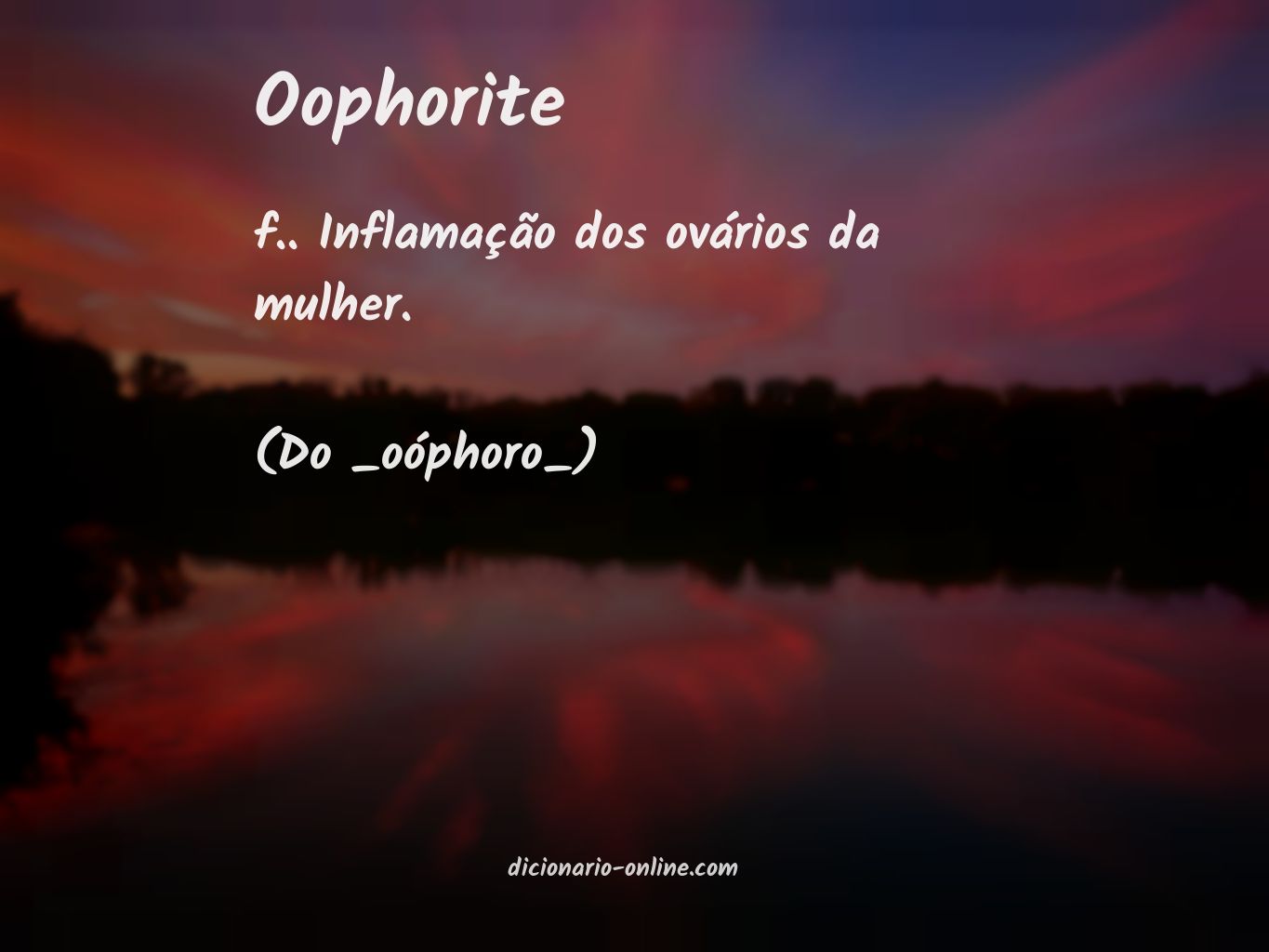 Significado de oophorite