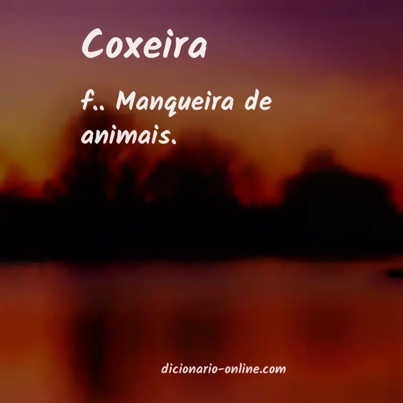 Significado de coxeira