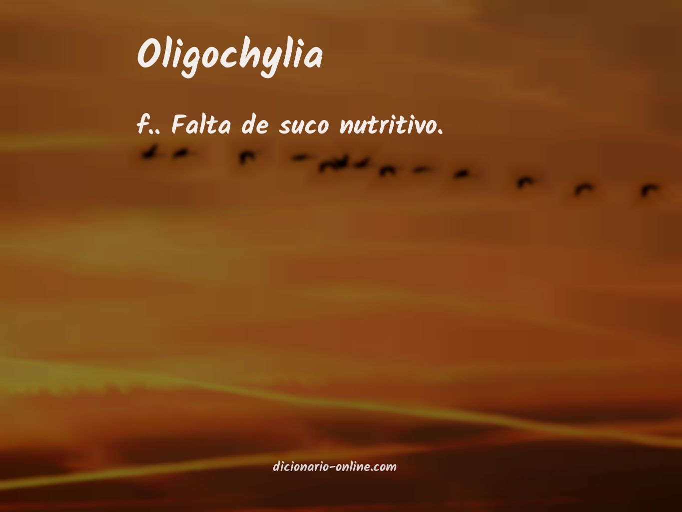 Significado de oligochylia