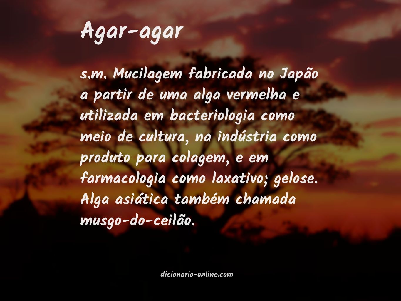 Significado de agar-agar