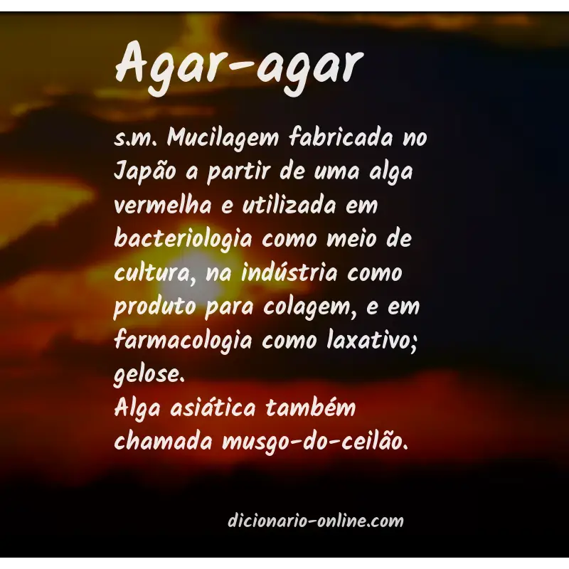 Significado de agar-agar