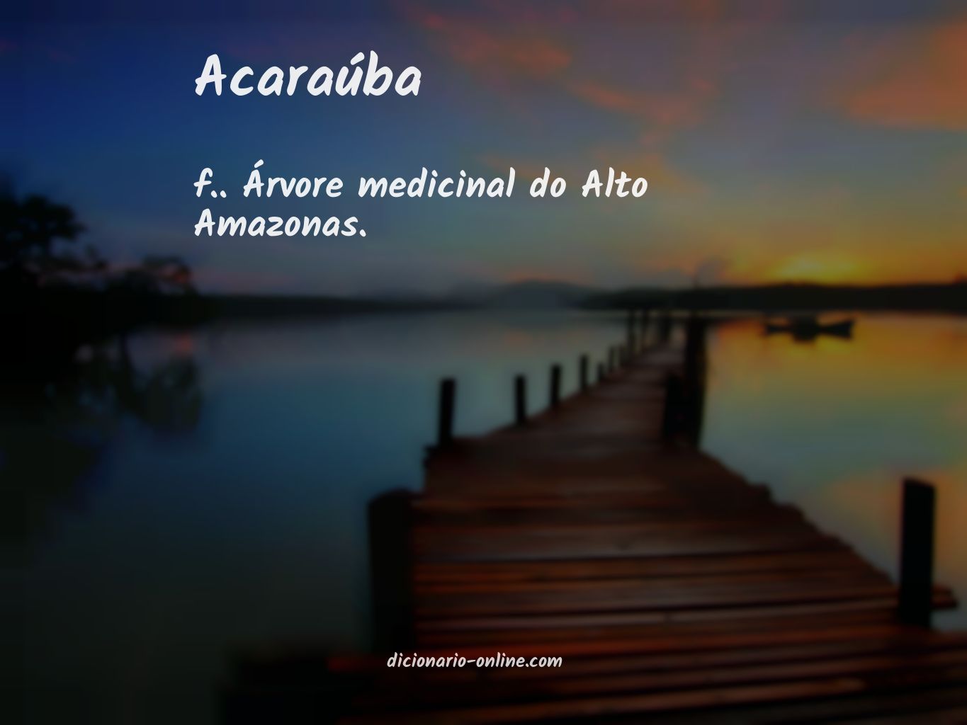 Significado de acaraúba