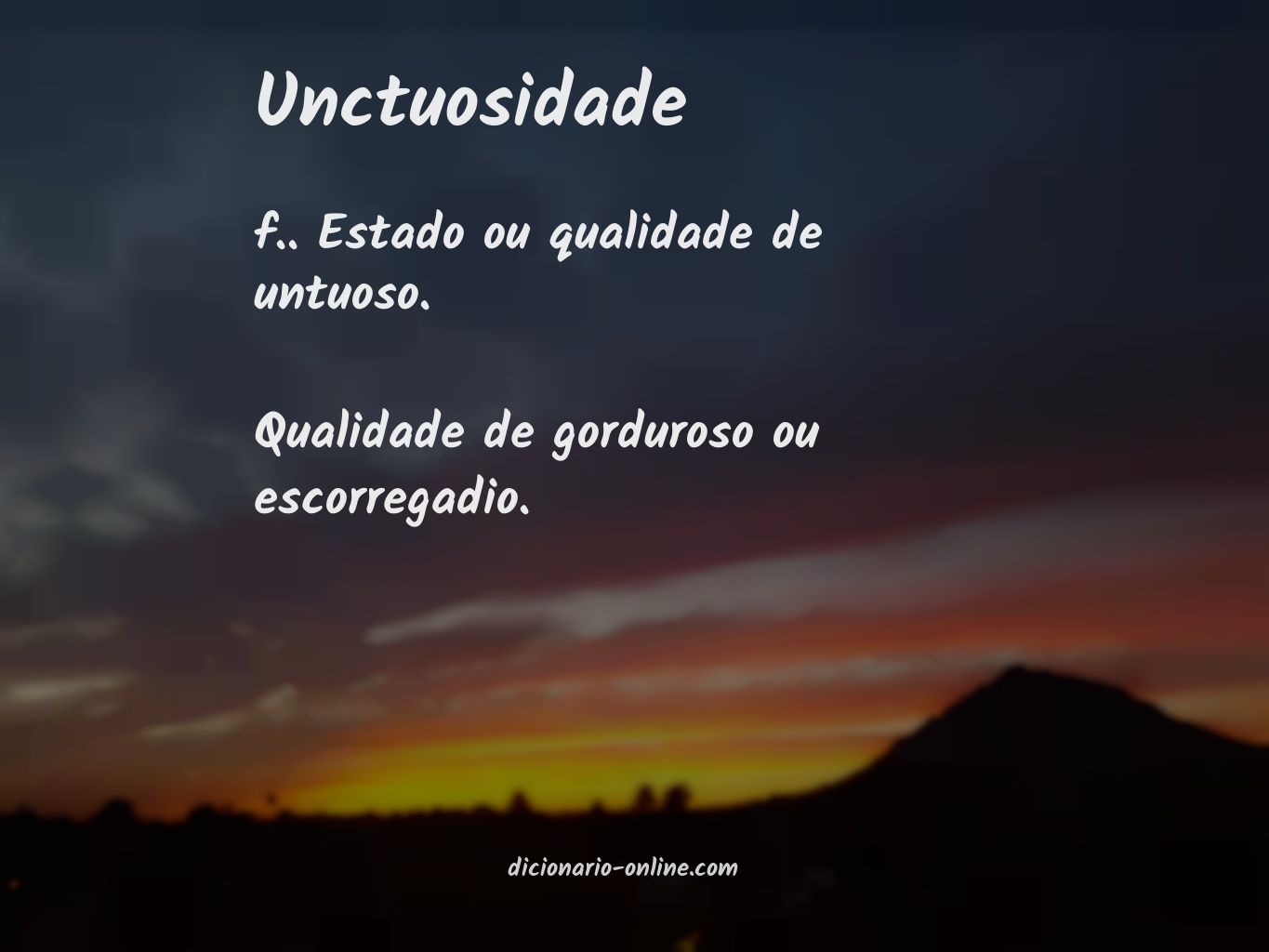 Significado de unctuosidade