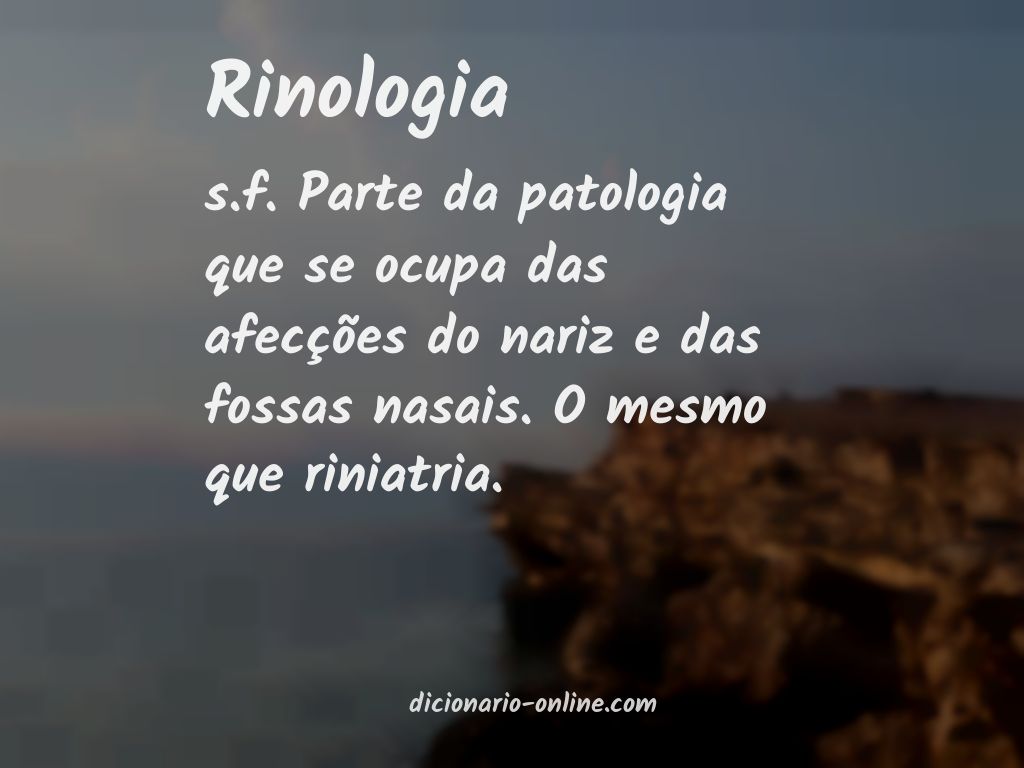 Significado de rinologia