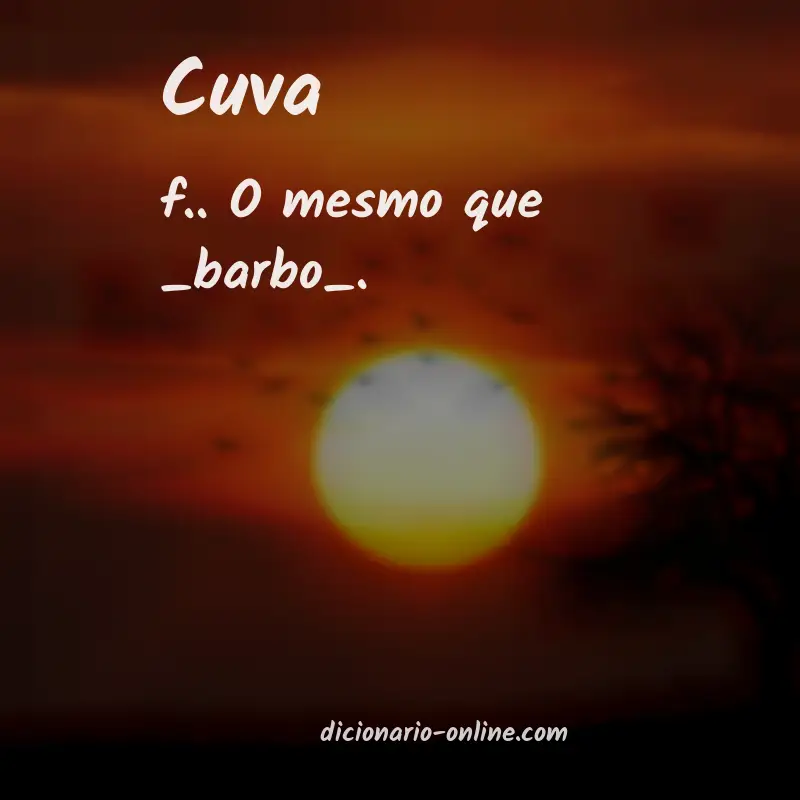 Significado de cuva