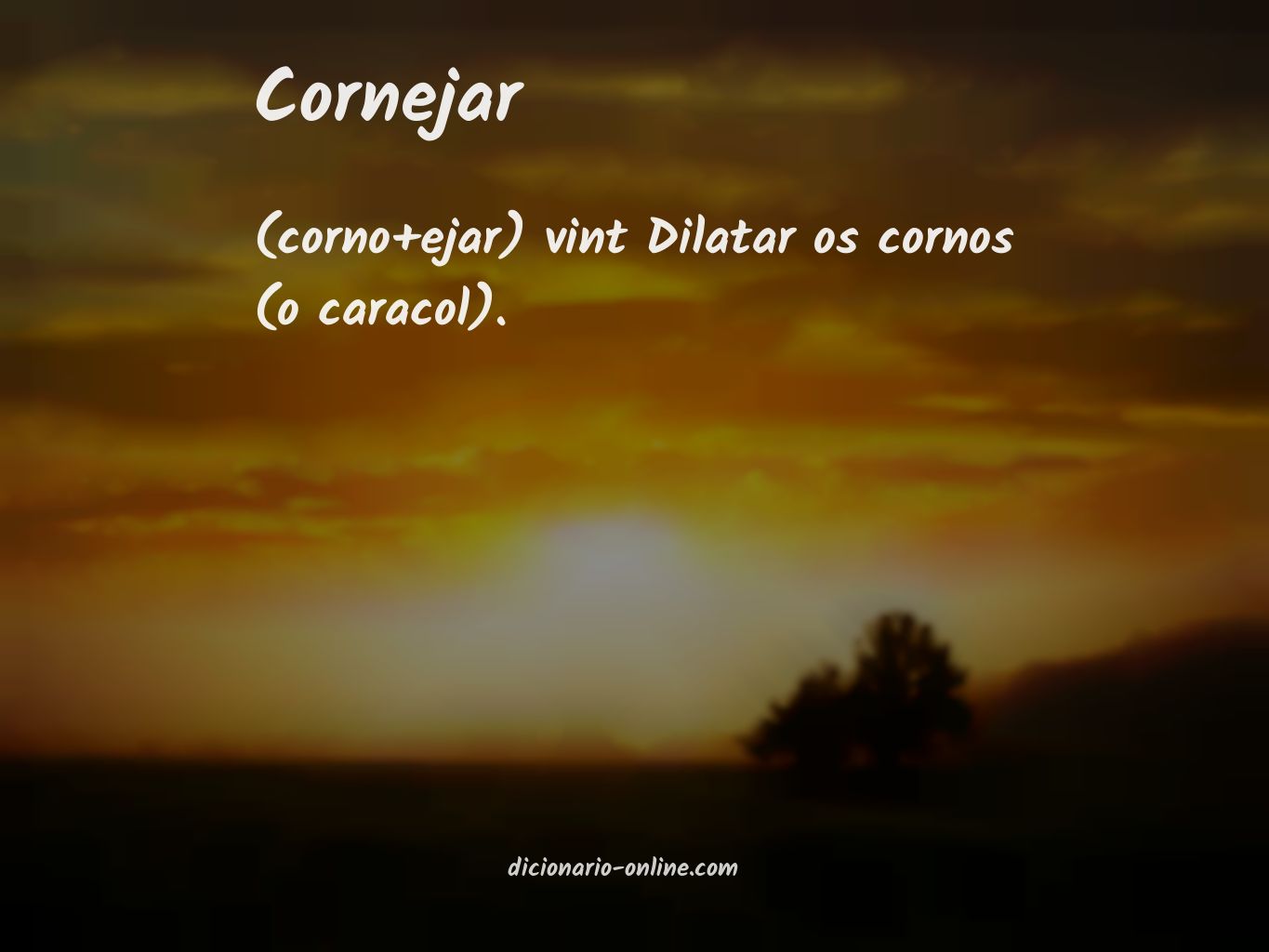 Significado de cornejar