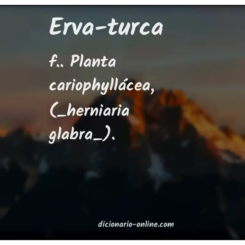 Significado de erva-turca