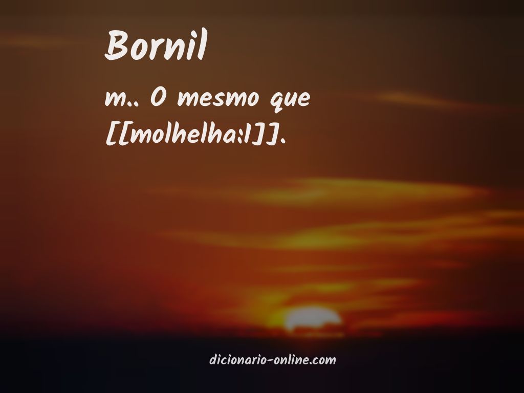 Significado de bornil