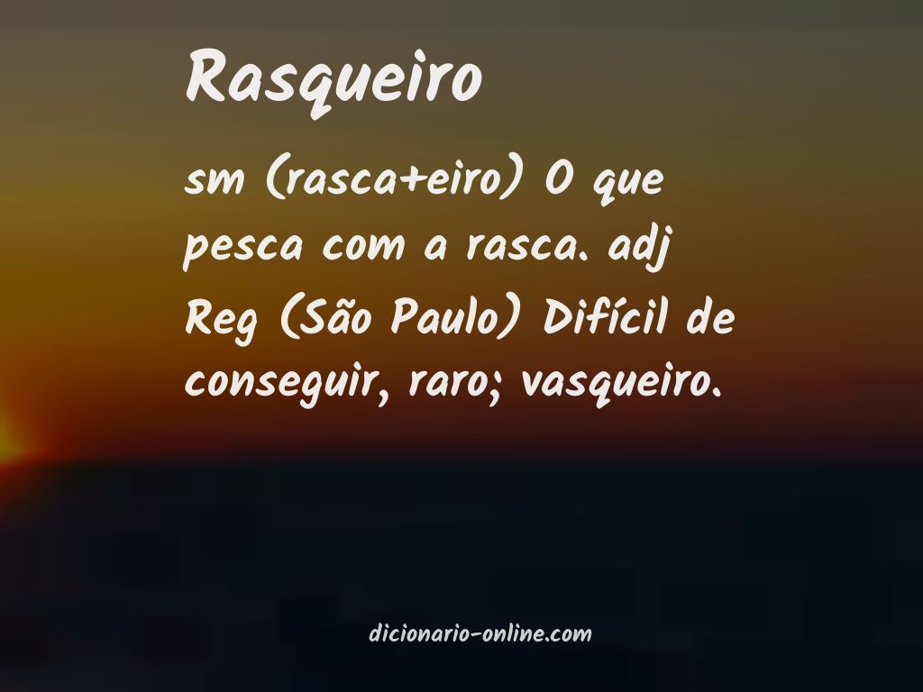 Significado de rasqueiro