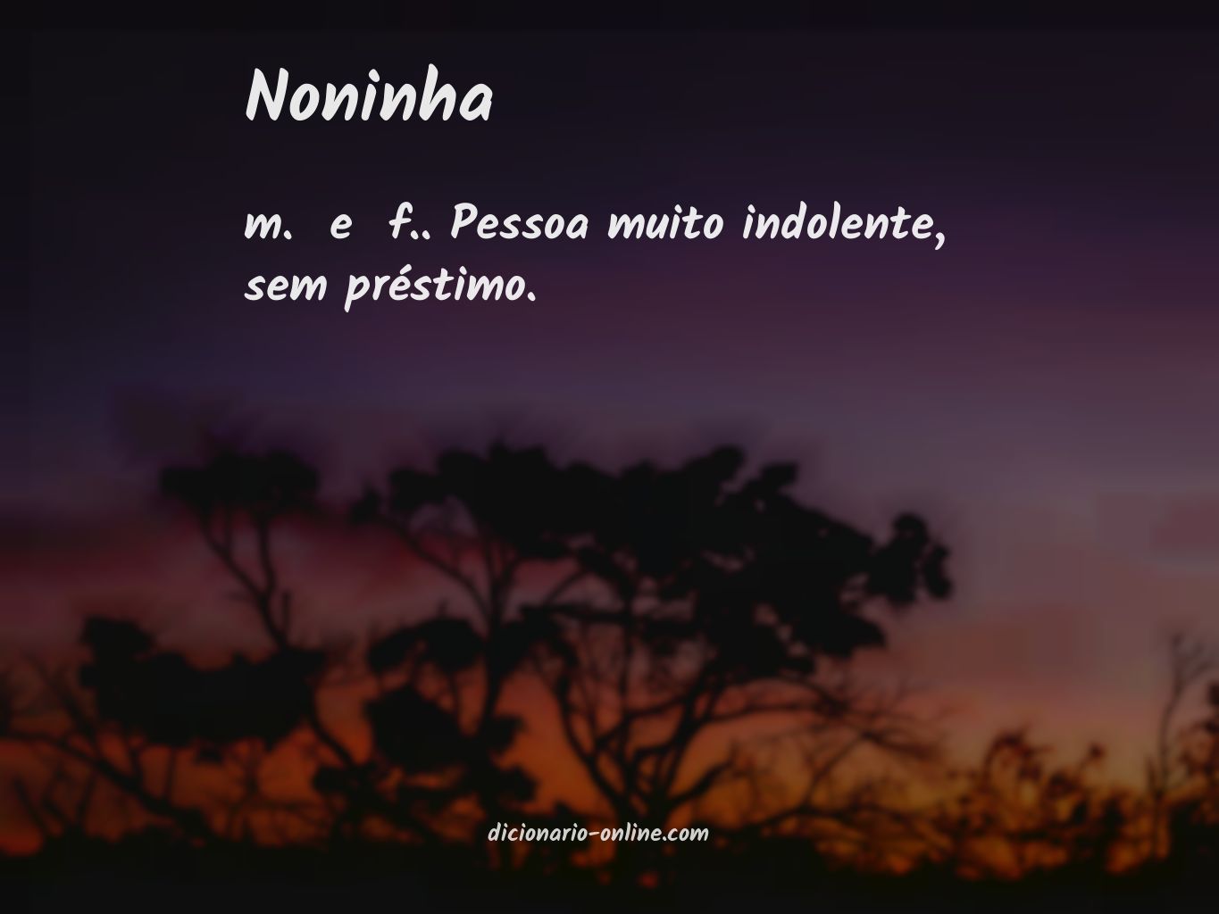 Significado de noninha