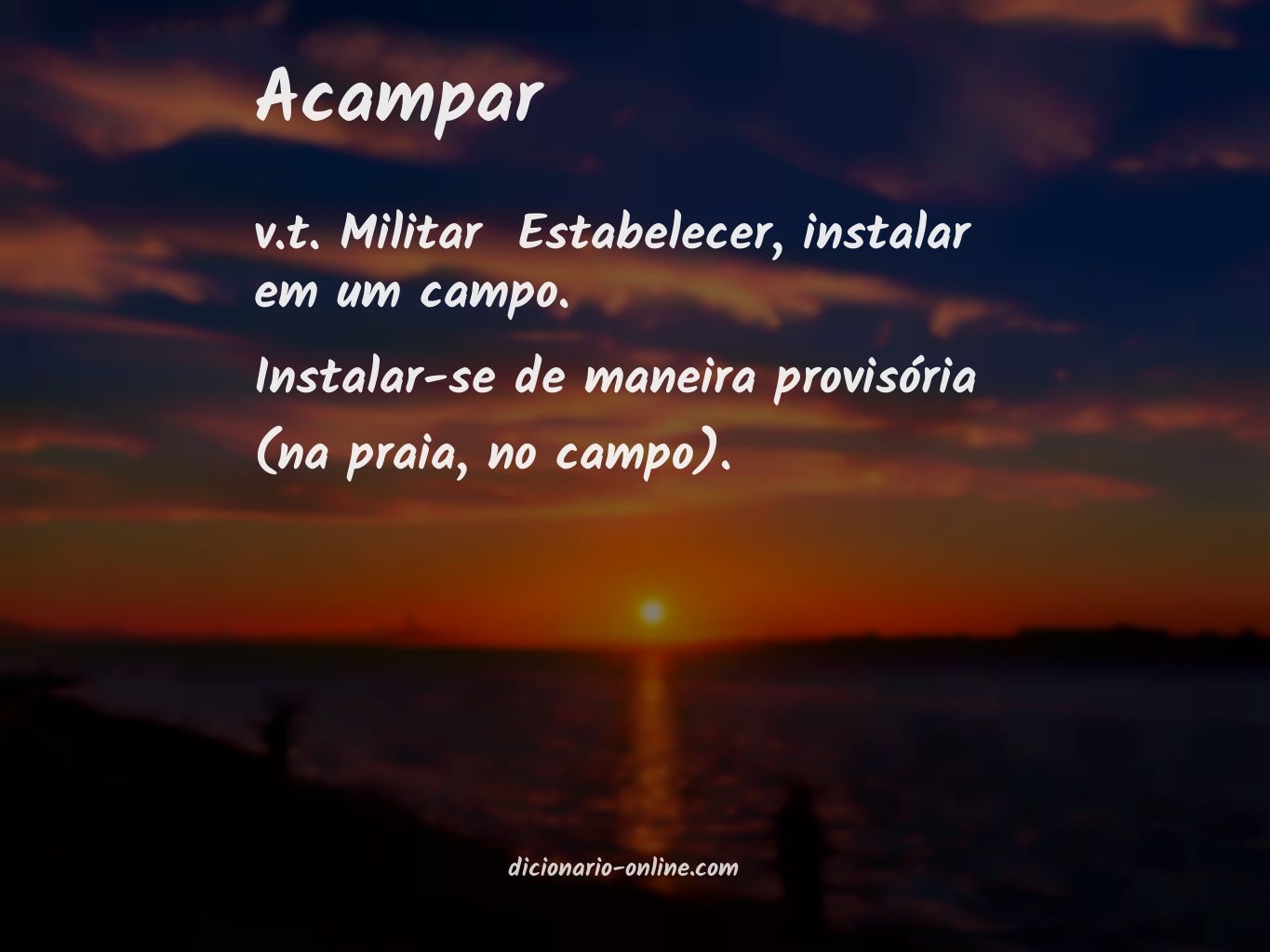 Significado de acampar