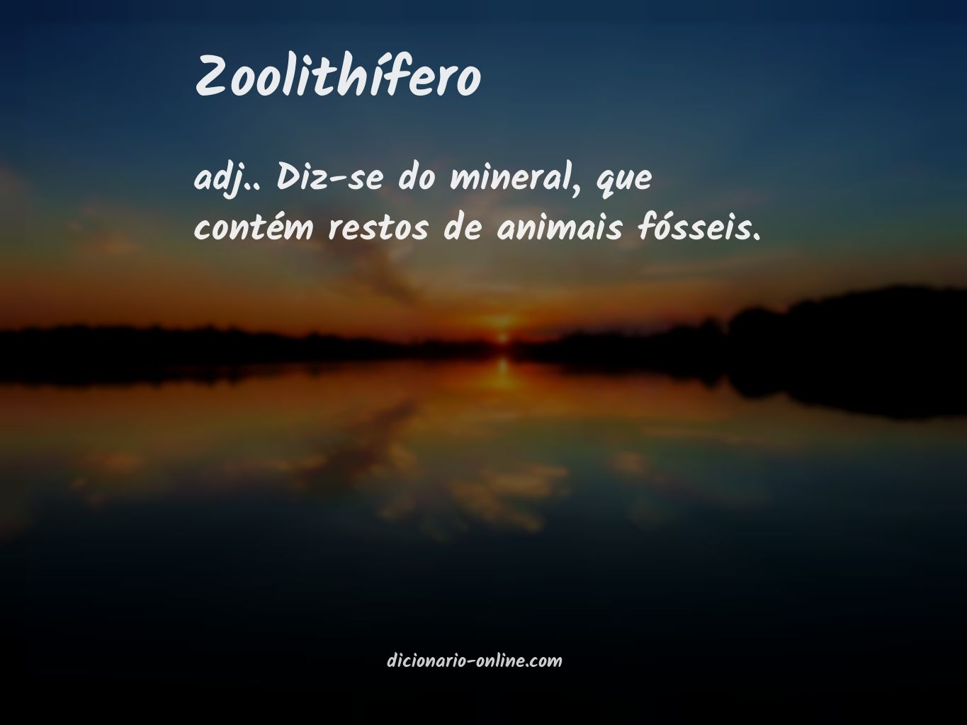 Significado de zoolithífero