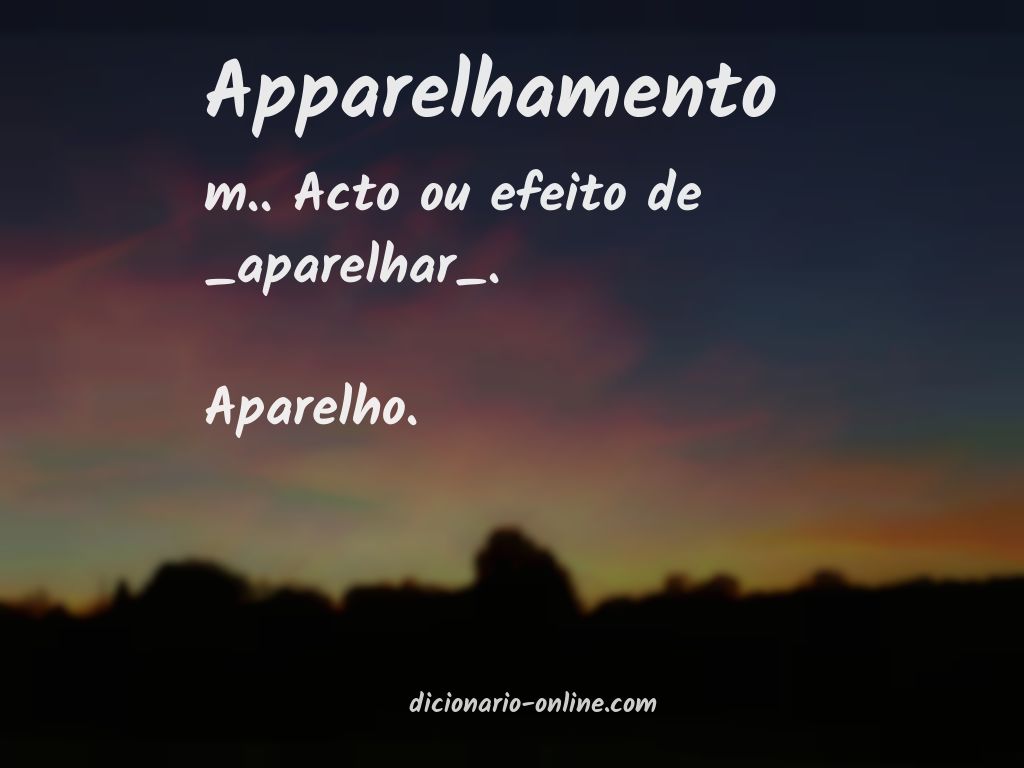 Significado de apparelhamento