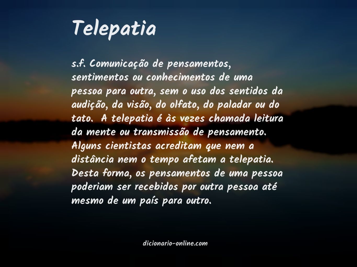 Significado de telepatia