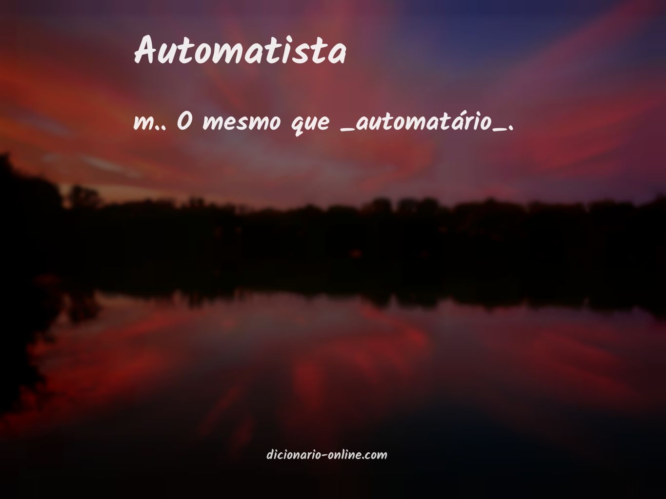 Significado de automatista