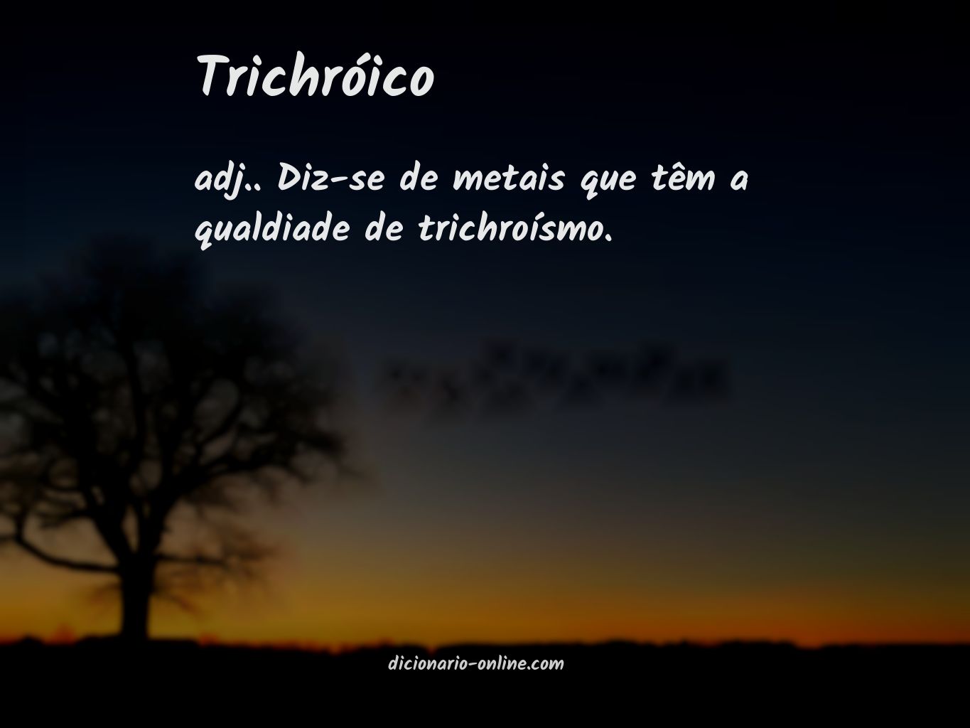 Significado de trichróico