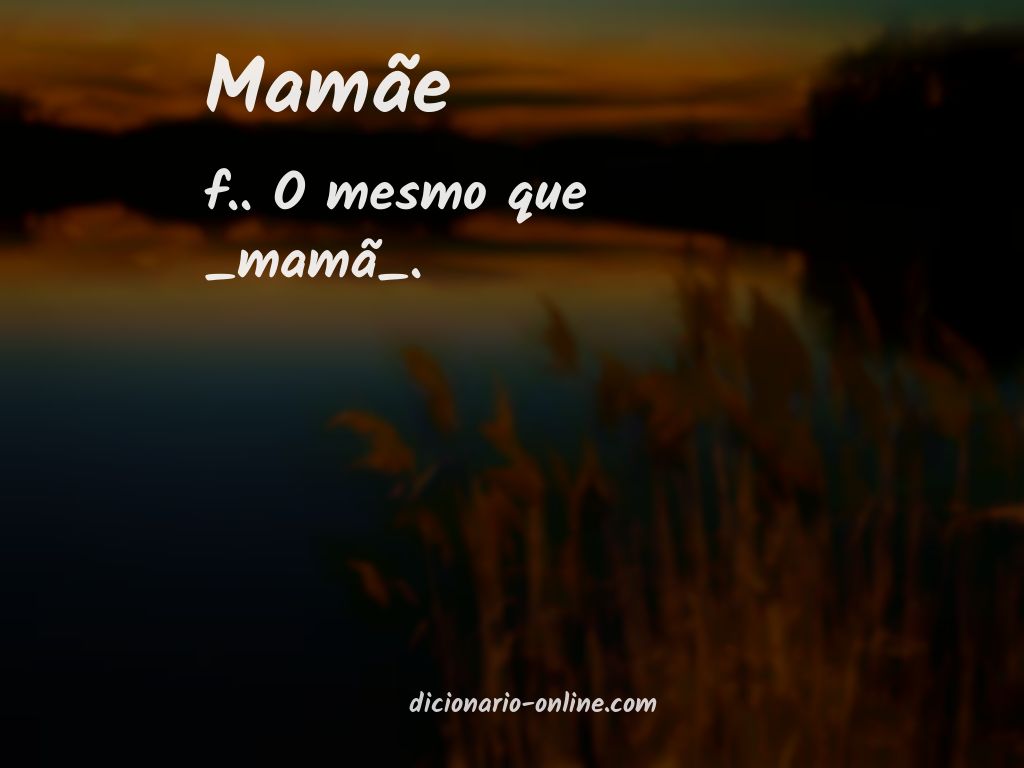 Significado de mamãe