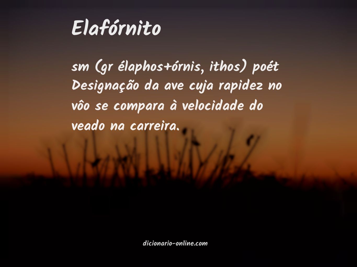 Significado de elafórnito